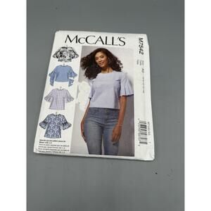 McCalls M7542 Misses Tops Sewing Pattern Bell Sleeve Size 6-14 UNCUT